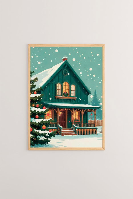 Wallity Pintura Decorativa Enmarcada para el Hogar, 33 x 48 cm, Marco de Madera Maciza y Papel Fotográfico de Alta Calidad